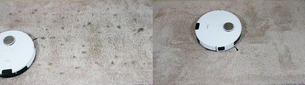 Midea M9: уборка на ковре