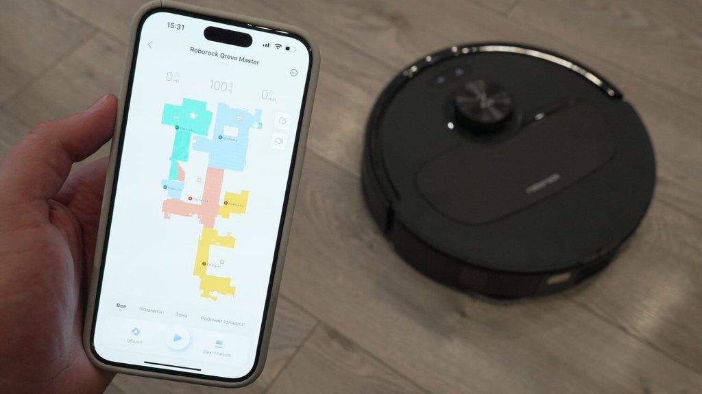 Roborock Qrevo Master: Управление через приложение