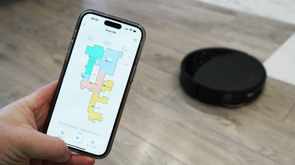 Roborock Saros 10R: Управление через приложение