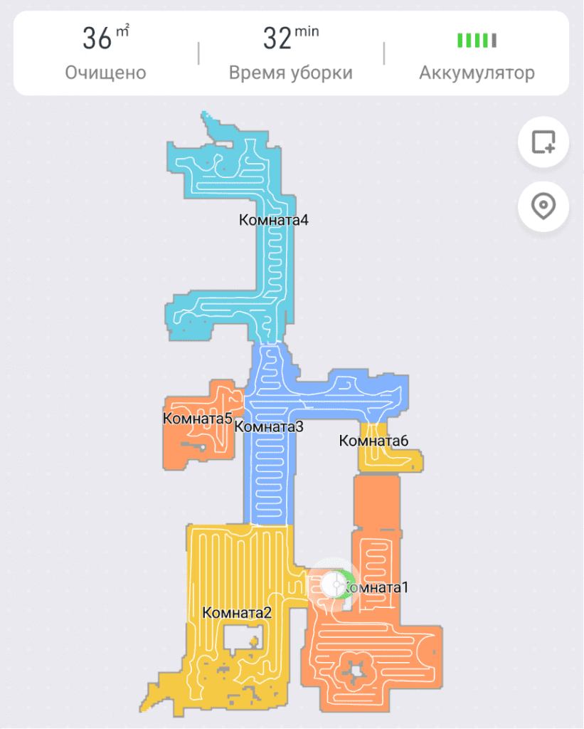 Xiaomi Robot Vacuum S20+: Навигация в пределах дома