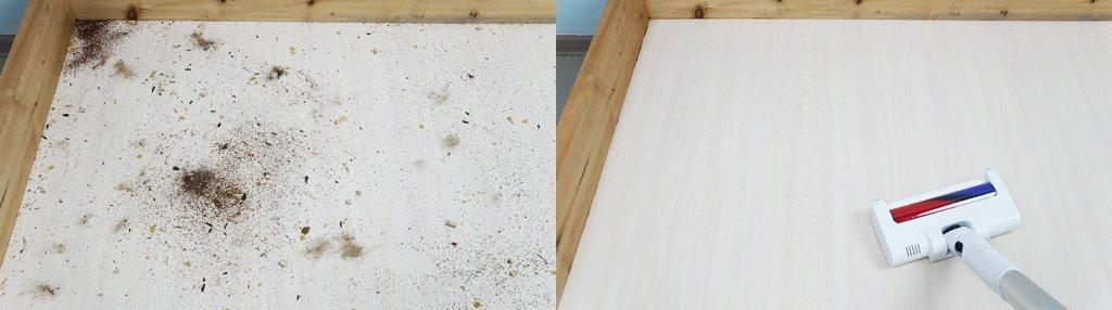 EVOLUTION Smart Clean VCF2613UV Wet and Dry: Сбор мусора на ламинате