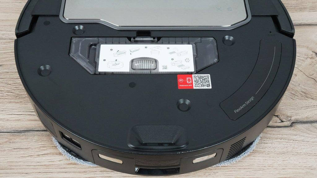 Roborock Saros Z70: Расположение пылесборника
