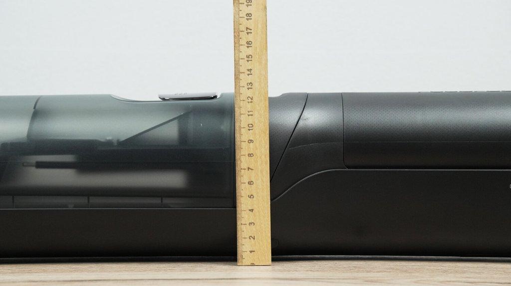 Roborock F25 Ultra: Высота в горизонтальном положении