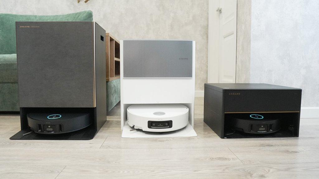 Сравнение Dreame 2025: Размеры станций