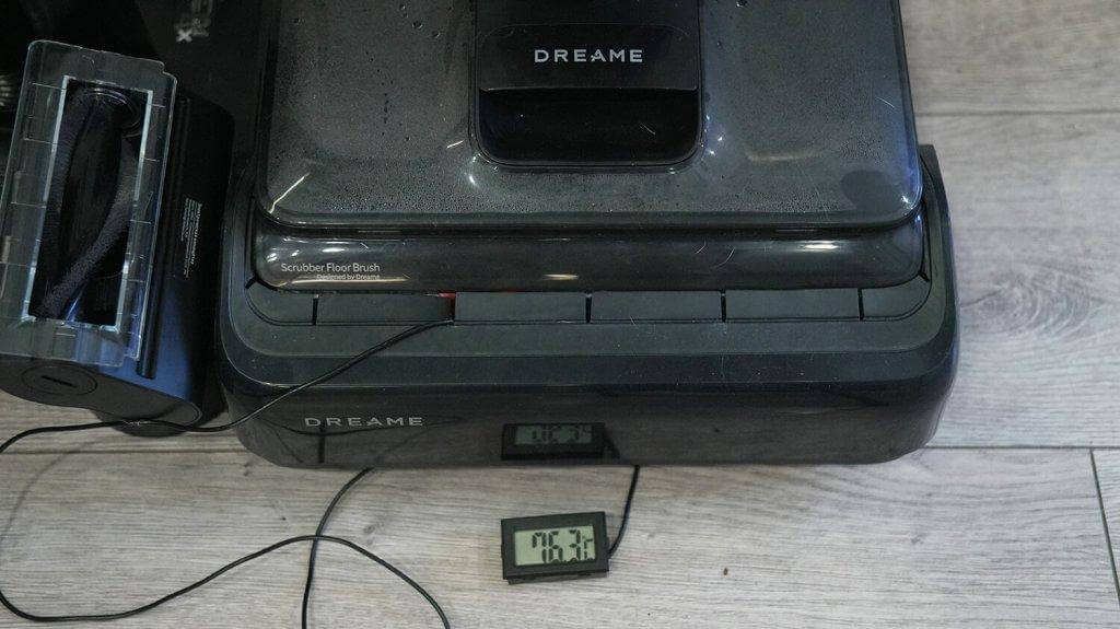 Dreame H12 Dual FlexReach: температура сушки роллера