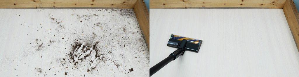 Dreame R20 Essential: Сбор мусора на ламинате